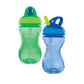Nuby 2-Pack Flip-It Easy Grip Cups with Easy-Flo Straw, 10 Oz, Boy