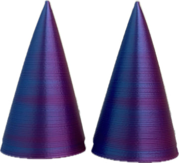 2X Demon Horns For Headset/Cosplay - Made In Usa - 20 Colors (Dual Lblue/Pink)