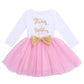 Winter Birthday Outfit Girl Its My 1St Birthday Mini Dress Cake Smash Outfit Baby Tulle Tutu Skirt Autumn Long Sleeve Mouse Firs