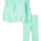 The Children'S Place,Baby Girls,And Toddler Long Sleeve Active Shirt And Pant, 2 Piece Outfit,Mint Heart,4 Years