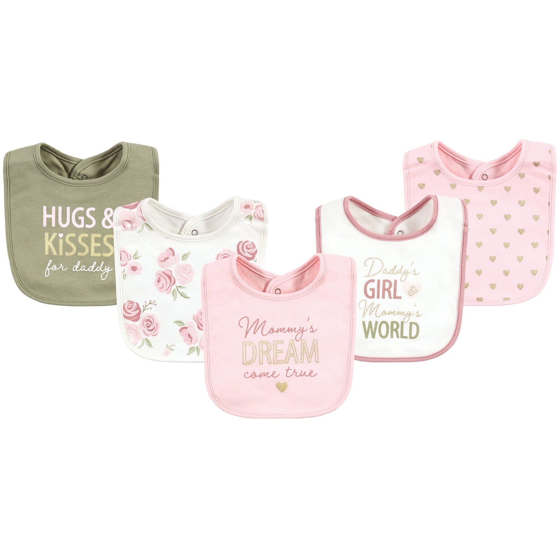 Hudson Baby Unisex Baby Cotton Bibs, Dream Come True, One Size