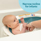 The First Years Sure Comfort Collapsible Baby Bathtub - 2-Position Collapsible Baby Bath Tub - Recline Or Sit Up For Infants And
