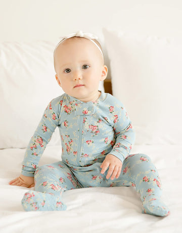 Vaenait Baby Toddler Boys Girls Solid Footie Pajama Cozy Modal Flowermint 24M