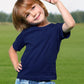 Cosland Boys Navy T-Shirts Kids 100% Cotton Plain Tee, X-Small