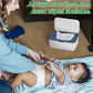 Flenpptly Baby Wipes Dispenser, Wipes Case Baby Wipe Holder Keeps Wipes Fresh, Non-Slip, Easy Open & Close (Blue)