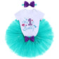 Mermaid 1St Birthday Outfit Baby Girl My First Birthday Cake Smash Photo Shoot Romper Little Mini Tutu Skirt Shiny Headband One