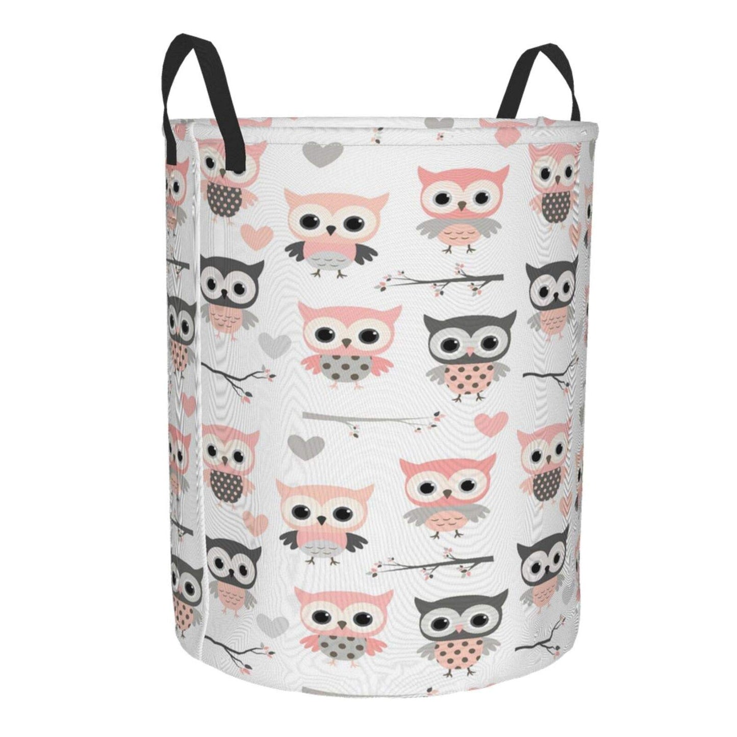 Foruidea Owl Laundry Basket,Laundry Hamper,Collapsible Storage Bin,Oxford Fabric Clothes Baskets,Nursery Hamper For Home,Office,