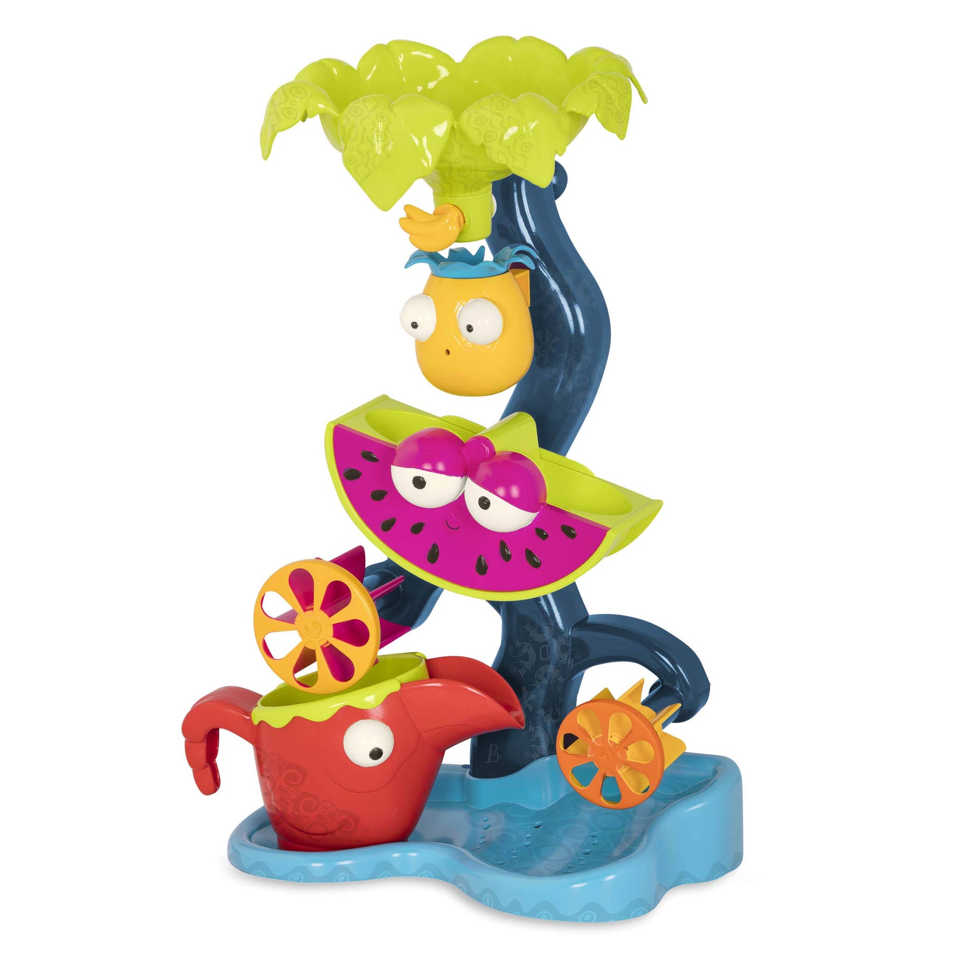 B. toys- Tropical Waterfall- Water Wheel Toy - Water & Sand Play Set - Water Wheel for Toddlers - Kids - Beach, Pool, Bath Toys 