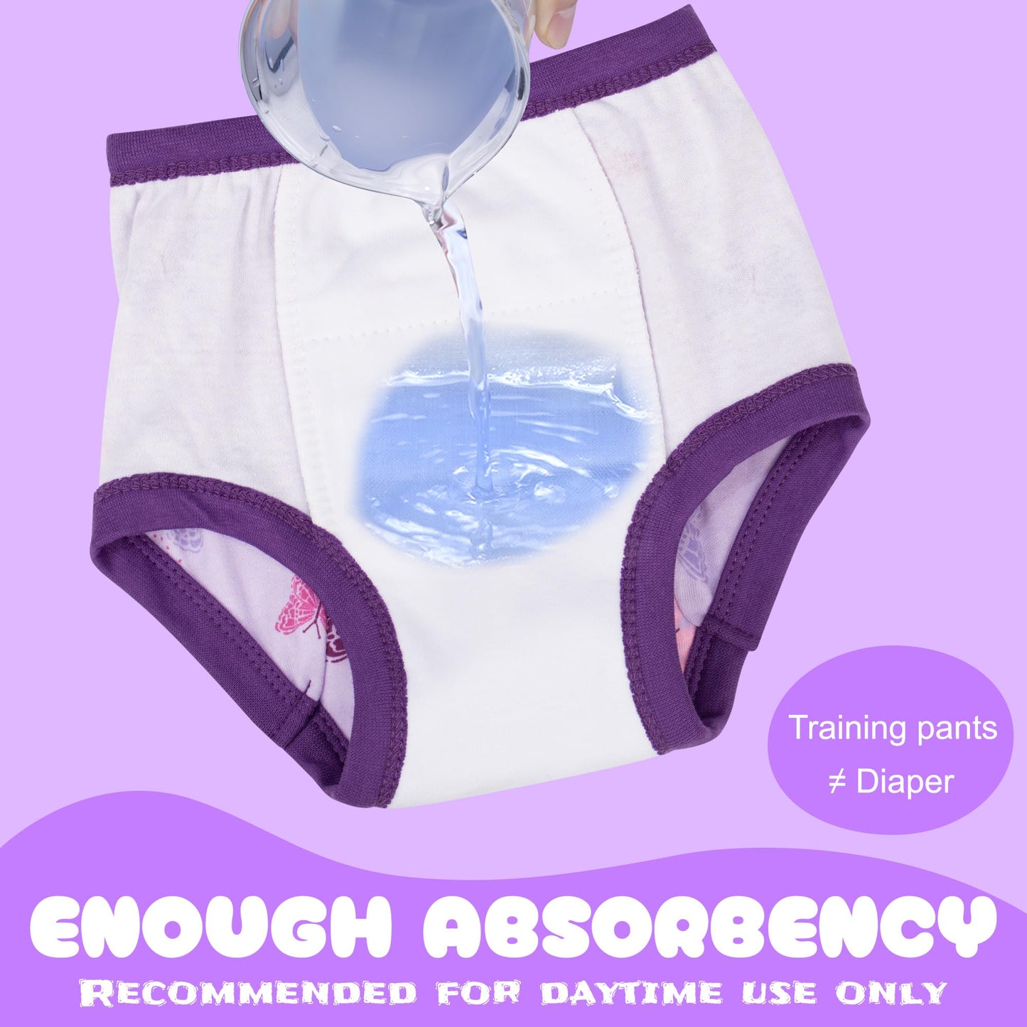 Big Elephant 10 Packs Baby Girls' And Boys' Potty Training Pants, 100% Cotton Absorbent Training Underwear For Toddler, 9-10Y