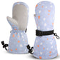 Bavst Winter Kids Waterproof Gloves For Boys Girls Snow Ski Toddler Baby Mittens Outdoor For Infant Teens 1-5T (N-Grey Love, M(2