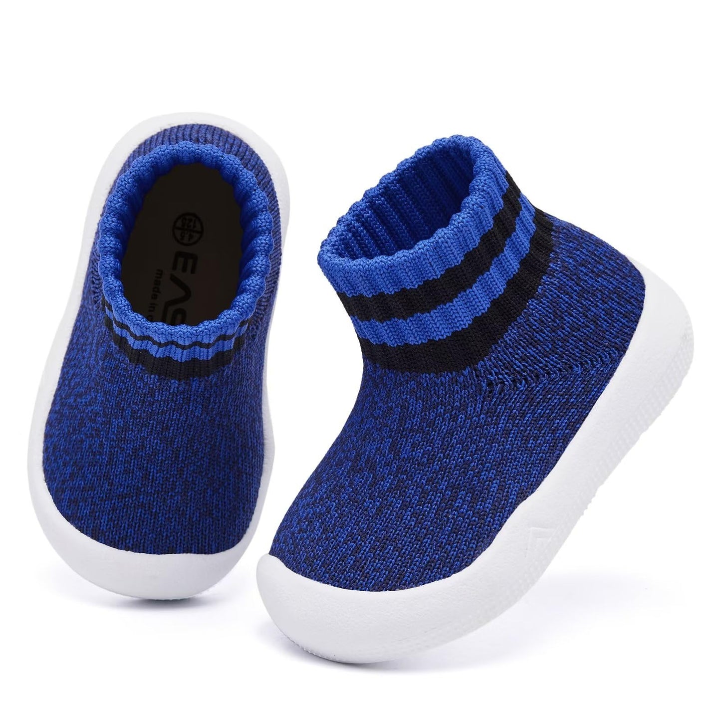Baby Shoes Girls Boys Baby Sock Shoes With Grip Infant First Walker Shoes Toddler Slipper Non Slip 0-9 Months Blue