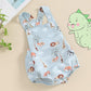 Infant Baby Boys Girls Jungle Safari Zoo Animals Print Romper Overalls Summer Jumpsuit Clothes (Multi-Color, 3-6 Months)