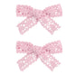 LDDCX Lace Hollow Hair Handmade Bows for Toddler Girls, Baby Hair Clips. Headdress Hair Accessories (FJ39-Pink)