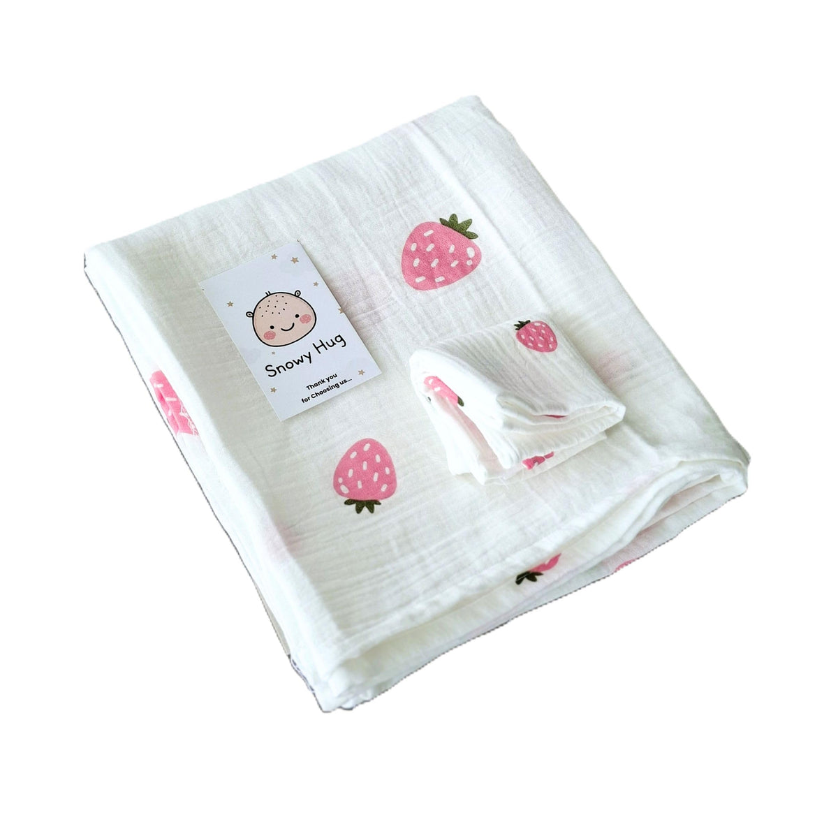 Snowy Hug Swaddle For New Born Baby 100% Soft Cotton Muslin | Lightweight, Breathable & SkinFriendly Multipurpose Swaddlers Wra