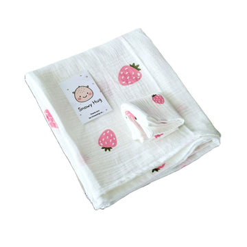 Snowy Hug Swaddle For New Born Baby 100% Soft Cotton Muslin | Lightweight, Breathable & SkinFriendly Multipurpose Swaddlers Wra