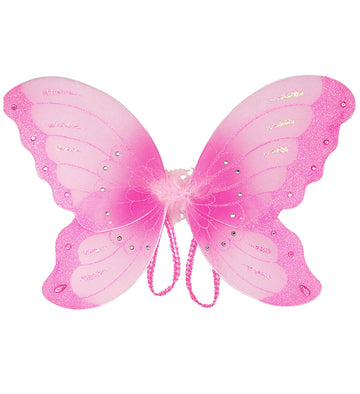 Mozlly Butterfly Wings - 2 Layer Butterfly Fairy Wings Costume For Kids, Halloween Butterfly Wings Costume Accessory, Cute Fairy