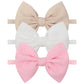 YanJie Baby Girls 4.5 Nylon Headbands, Handmade Hair Bows Hairbands Hair Accessories for Newborn Infant Toddlers Kids, 3 Pieces,