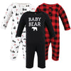 Hudson Baby Girls Unisex Cotton Coveralls, Buffalo Plaid Bear, 6-9 Months, Buffalo Plaid Bear, 6-9 Months Us