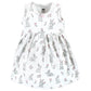 Hudson Baby Baby Girls Hudson Infant Girl Cotton And Cardigan Set, Bunny Floral, 4 Toddler Casual Dress, Bunny Floral, 3-4T Us