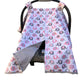 effe bebe Vera Elephant 100% Breathable Cotton Baby Car Seat Cover (Petal Grey)