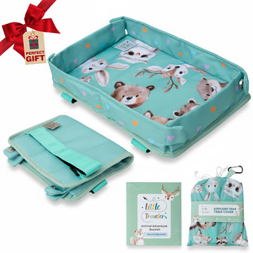 Little Traveler Waterproof Airplane Tray Table Cover - Universal Fit & Easy Setup - Airplane Tray Cover Kids - Use in Buses, Tra