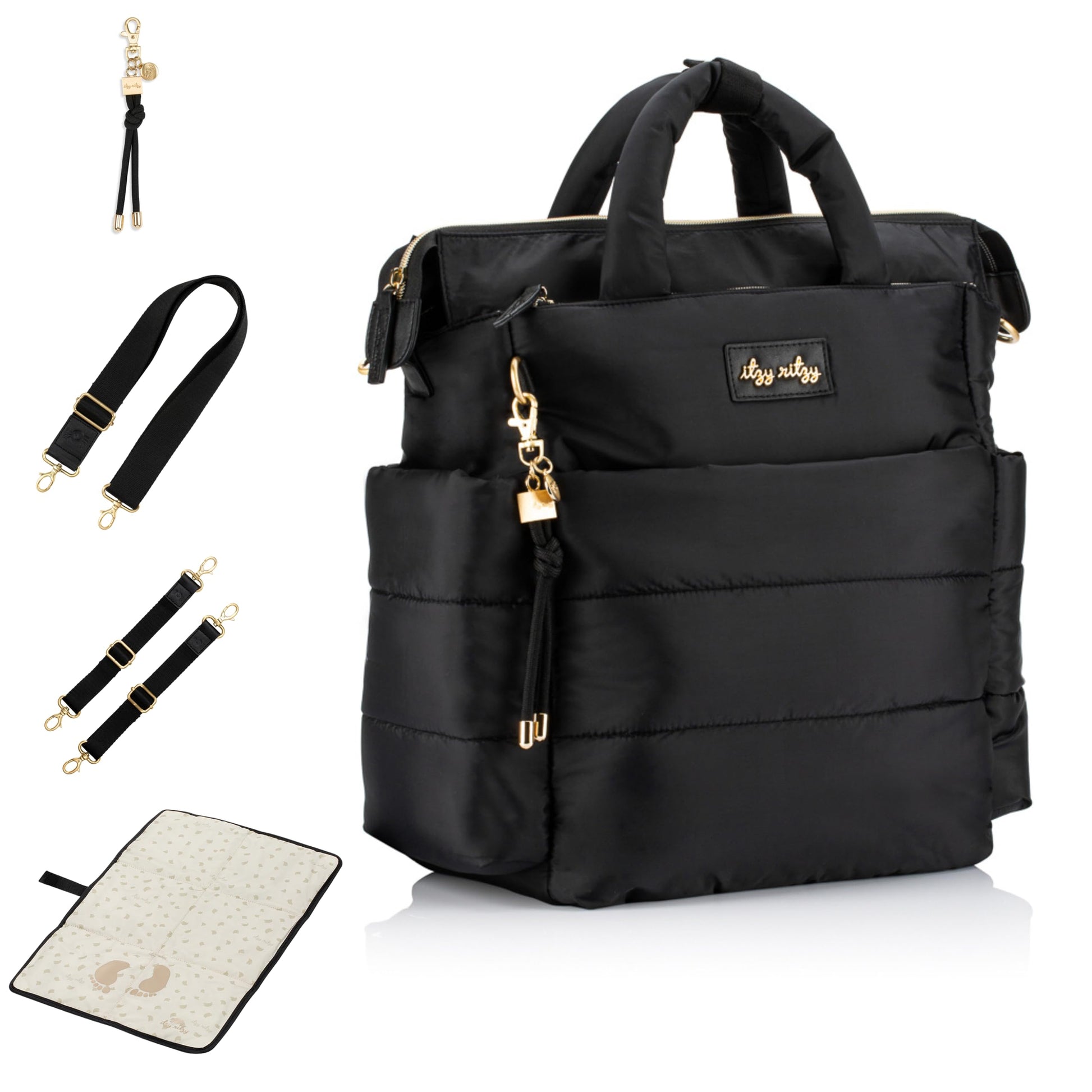 Itzy Ritzy Dream Convertible Diaper Bag Tote Backpack - Baby Diaper Bag - 14 Pockets Including 2 Insulated Pockets, Changing Pad