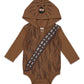 Star Wars Darth Vader R2-D2 Chewbacca Newborn Baby Boys 3 Pack Bodysuits White/Brown/Black 3-6 Months