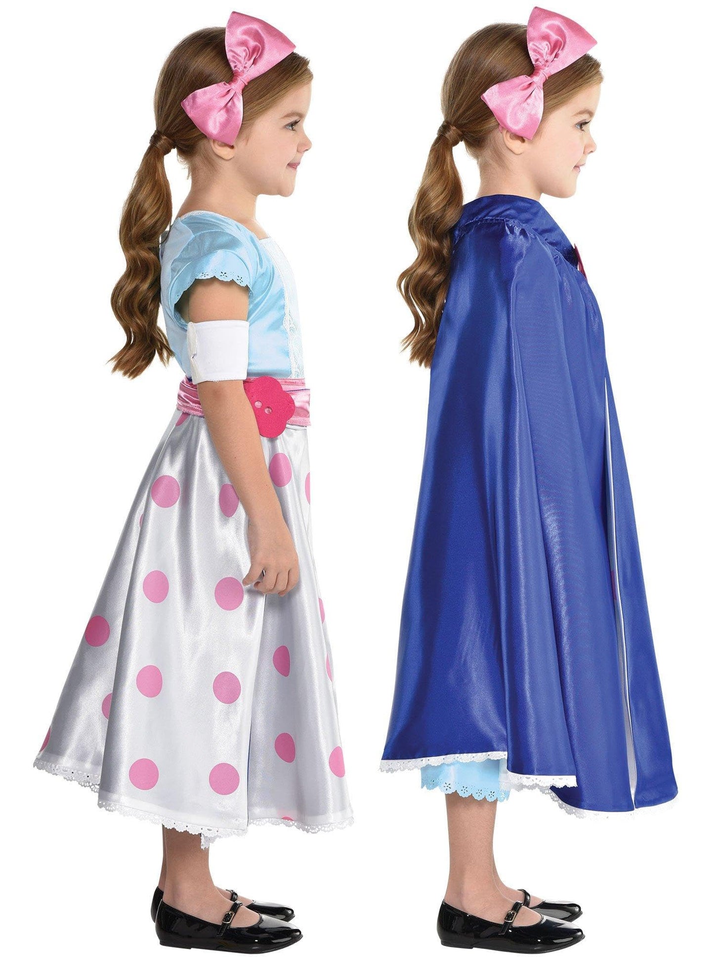 Party City Toy Story 4 Bo Peep Costume For Girls - Includes Jumpsuit, Reversible Skirt-Cape Combo, Staff & More - Disney Pixar'S