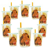 The First Years Take & Toss Toddler Straw Cups - Moana - Spill Proof Toddler Sippy Cups with Snap-On Lids and Straws - Reusable 