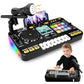 Wdebay Kids DJ Mixer Table Toy with Turntable&Piano Keys, Musical Equipment Baby DJ Table for Toddlers with Lights, Sound Effect