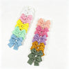 20PCS Baby Girl Dog Gift Wrap Hair Bow Clips Barrettes Colorful Waffle Textured Bow Hair Clips for Girls, Cute Butterfly Accesso