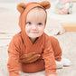 Newborn Baby Boys Clothes Fall Outfits Long Sleeve Hoodie Brown Bear Sweatshirt Infant Clothes For Boys 0-6 Months