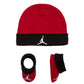 Nike Jordan Infant Baby Hat And Booties Set (Red(Lj0102-R78)/Black, 0-6 Months)