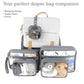 Llama Bella 5 Piece Diaper Bag Organizer Pouch Set, Clear With Straps And Pacifier Case