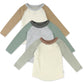 Honestbaby Multipack Long Sleeve T-Shirts Tee 100% Organic Cotton Infant Baby, Toddler, Little Kids Boys, Girls, Unisex, Sandy T