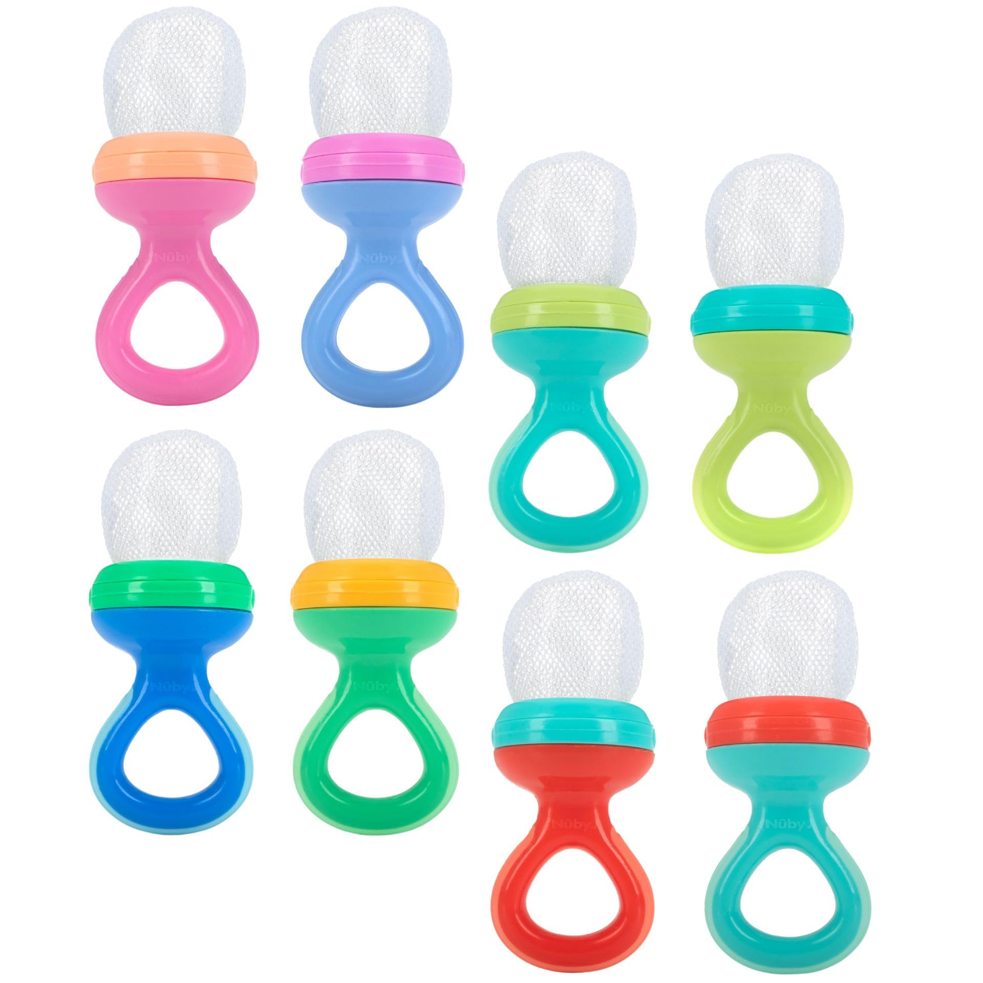 Nuby Nibbler Mesh First Soft Foods Feeder, 2Pk, Colors May Vary