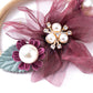 Wiwpar Gauze Flowers Headband Bead Headwear Elastic Adjustable Head Piece Girl'S Hairbands For Toddler And Childrens (Purple)
