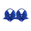 Lddcx Hair Tie, Fabric Hair Ties With Bows For Baby Girls, Royal Blue, Small Hair Ties For Toddler Ponytail Holders