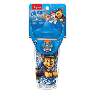 Playtex Baby Sipsters Stage 3 Paw Patrol Spout Cups, Spill-Proof, Leak-Proof, Break-Proof - Pink & Purple, 9 Oz, 2 Count