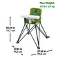Bright Starts John Deere Pop N Dine Portable High Chair, Indoor/Outdoor, Dishwasher Safe Tray, Easy to Fold, Unisex, Green, 6 M