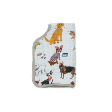 Little Unicorn Ultra-Absorbent Premium Burp Cloth | Soft On Baby'S Skin | Larger Size | Ergonomic Design (Woof)
