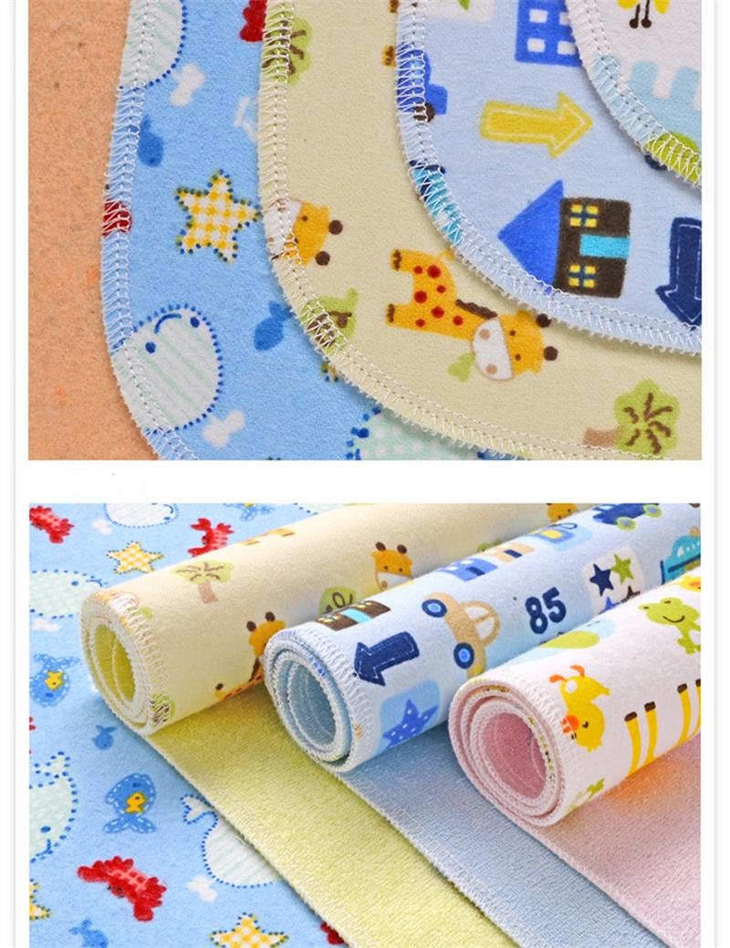 Monvecle 4Pcs Pack Baby Infant Waterproof Cotton Changing Pads Washable Resuable Diapers Liners Mats (4Pcs Pack-18'X12')