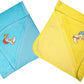 MITWA Enterprises Soft Cotton Baby Hooded Towels  Pack of 2 (Blue || Yellow)