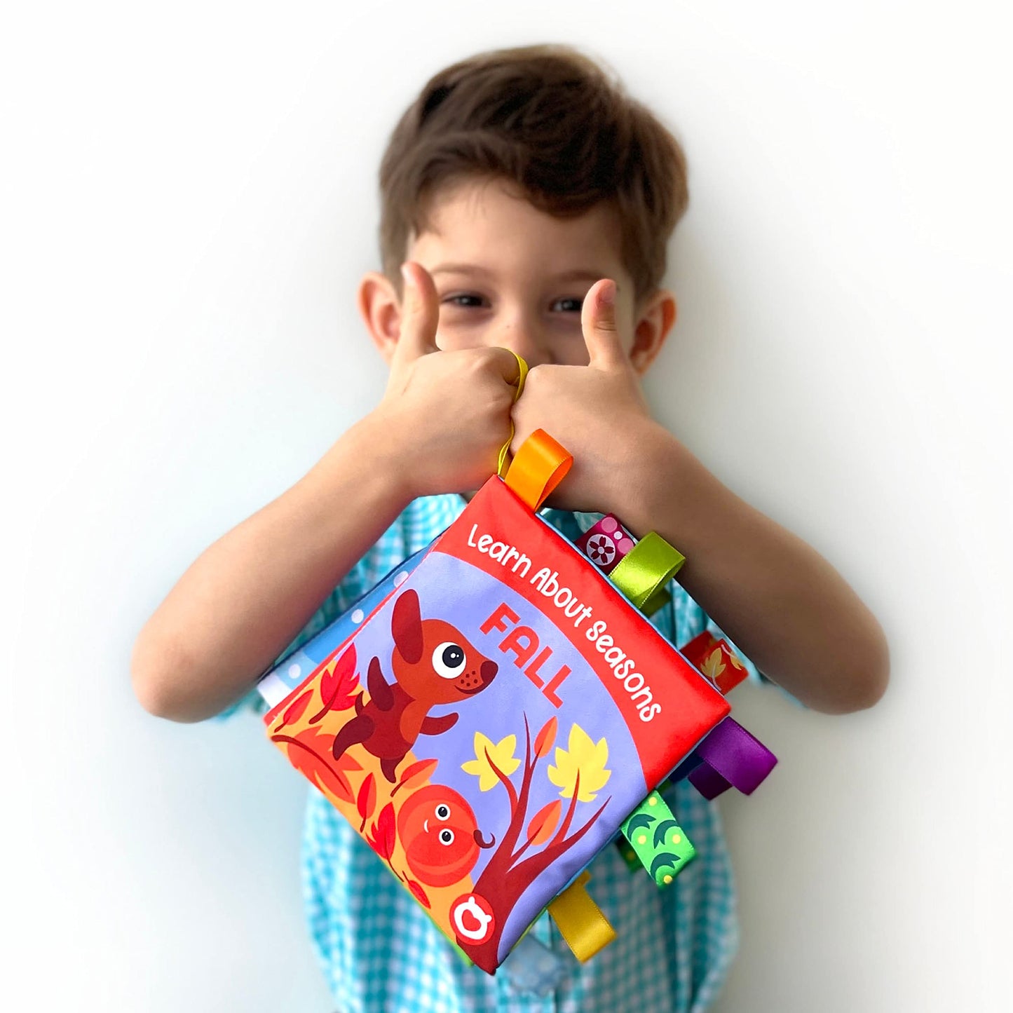 Cloth Books for Babies - Learn About Seasons, Playful Illustrations, Crinkle Pages & Cute Characters - for Babies 24 Months Old(