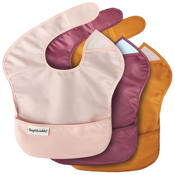 Tiny Twinkle Mess-Proof Baby Bib - Waterproof Bib For Baby Boy Or Girl - Machine Washable - Adjustable Closure - Pvc Bpa & Phtha