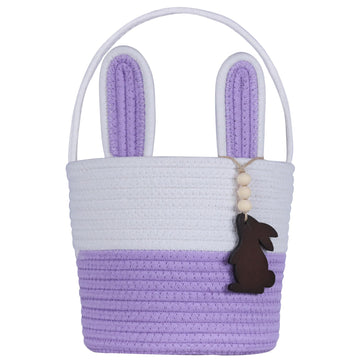 Easter Basket Empty Easter Basket for Girls Easter Baskets for Kids Boys Girls with Bunny Tag Egg Gifts Toddler Teens Babys Firs