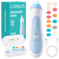 COSLUS Rechargeable Baby Nail File: Cordless Baby Nail Trimmer Electric, Baby Nail Clipper with 5 Speeds & 6 Grinding Heads for 