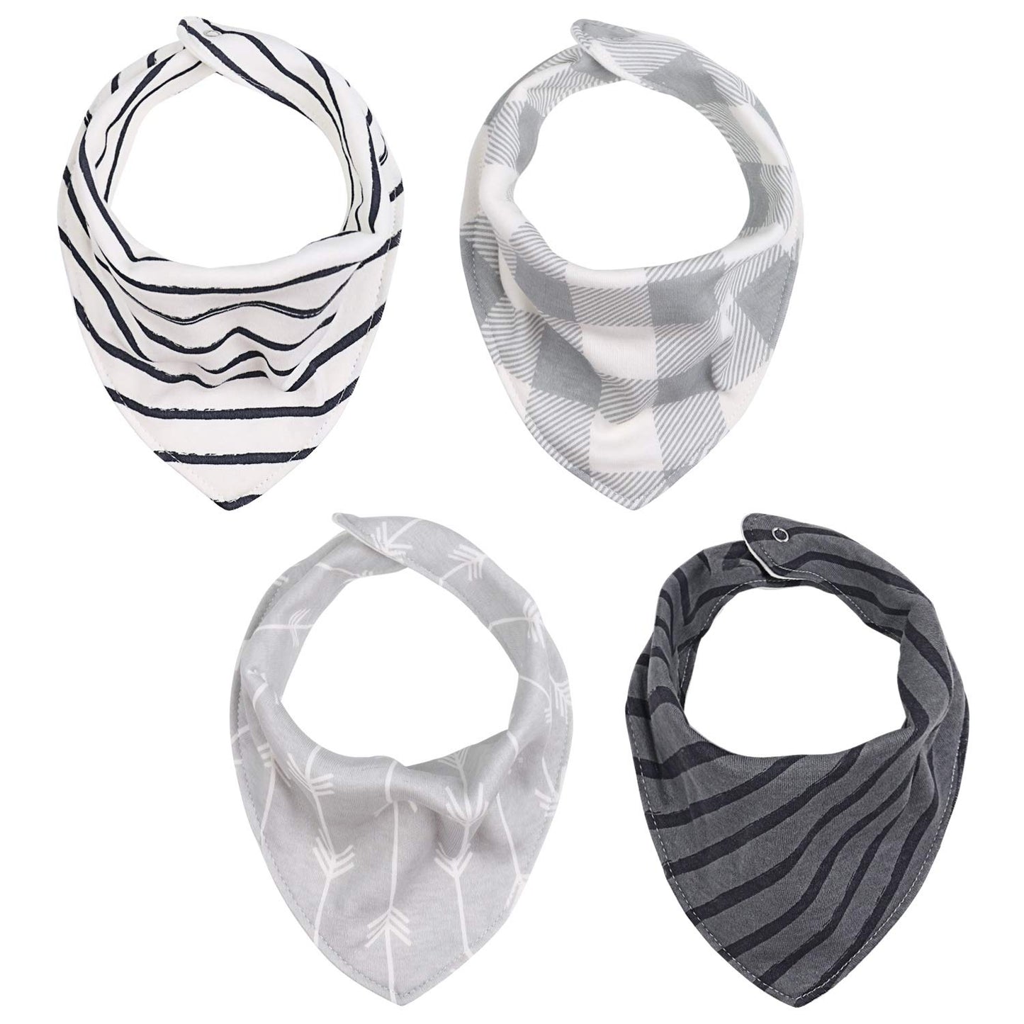 The Peanutshell Bandana Drool Bibs For Baby Boys Or Girls - 8 Pack Set For Feeding, Teething, Drooling