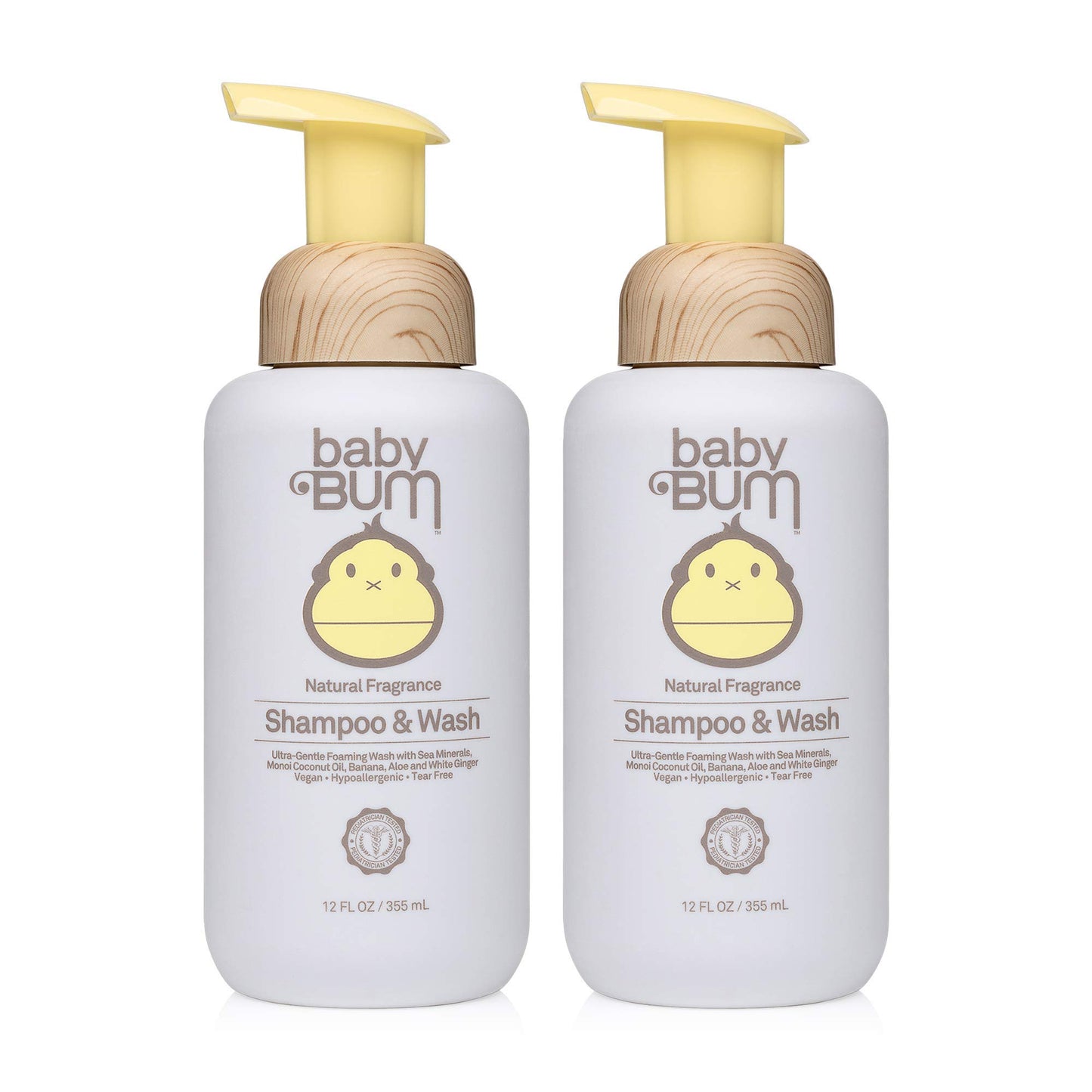 Baby Bum Shampoo & Body Wash | Natural Fragrance | Tear Free Foaming Soap for Sensitive Skin with Nourishing Coconut Oil | 12 Ou