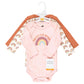 Hudson Baby Unisex Baby Cotton Long-Sleeve Bodysuits, Sunshine Rainbows 3-Pack, 3-6 Months